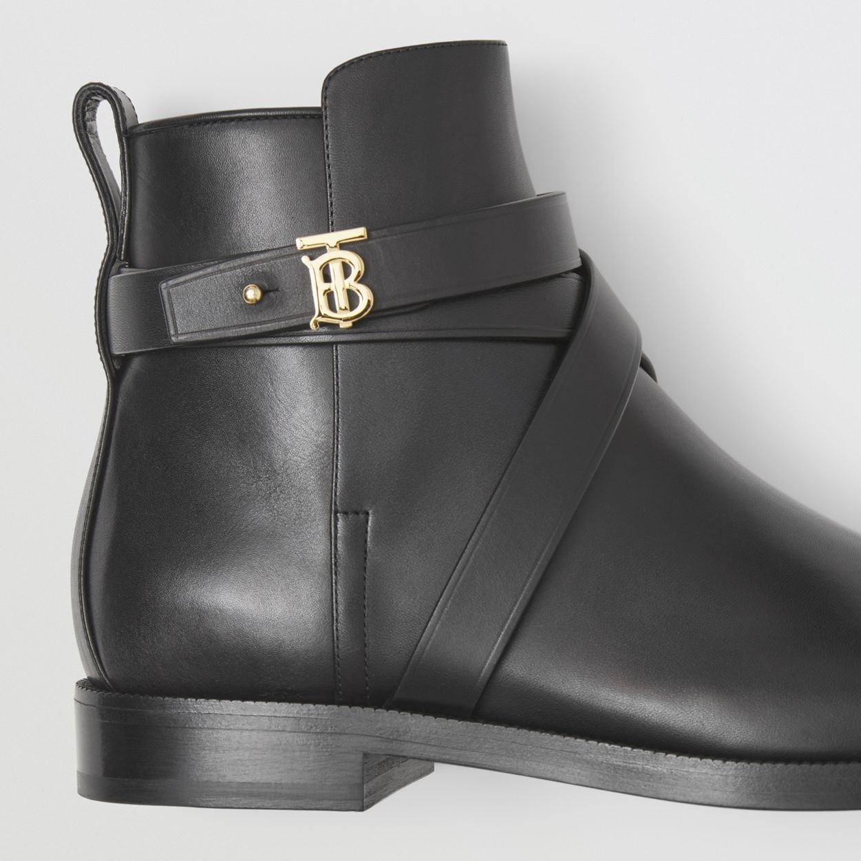 Monogram Motif Leather Ankle Boots - 3