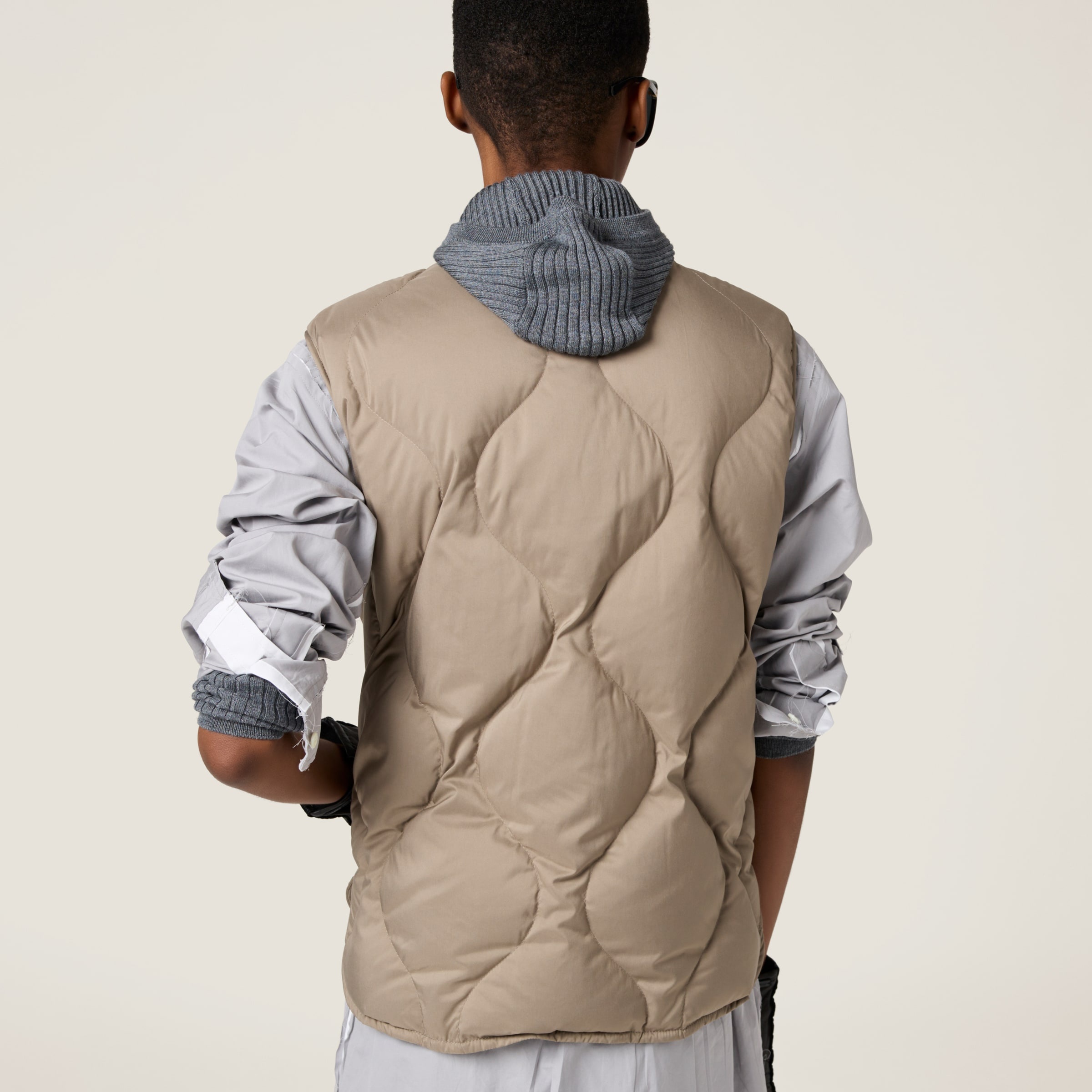Technical pongee down vest - 3