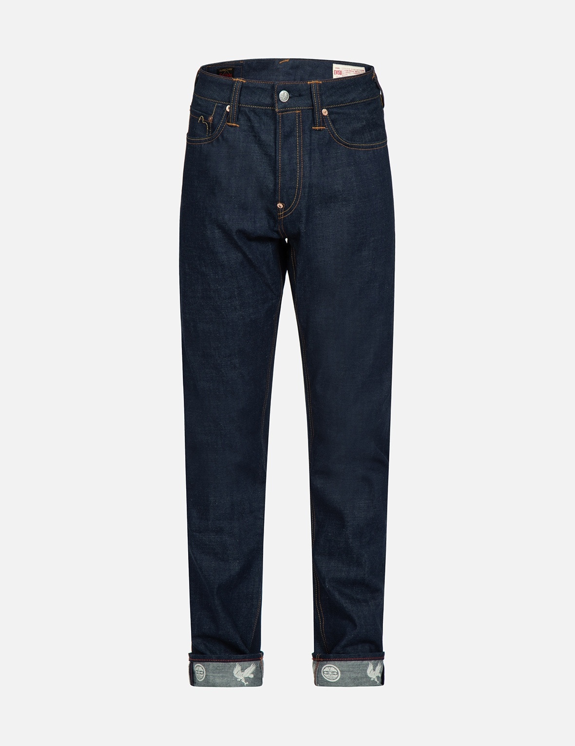 EAGLE AND KAMON-PATTERN POCKET CARROT-FIT JEANS #2017 - 1