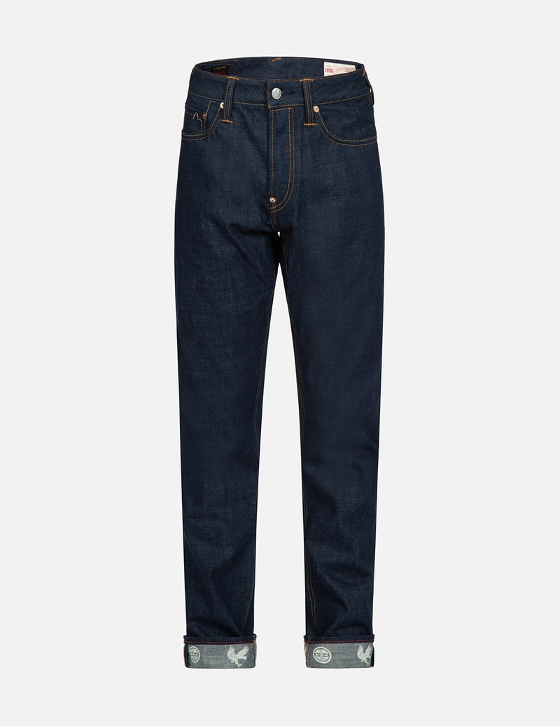 EAGLE AND KAMON-PATTERN POCKET CARROT-FIT JEANS #2017 1