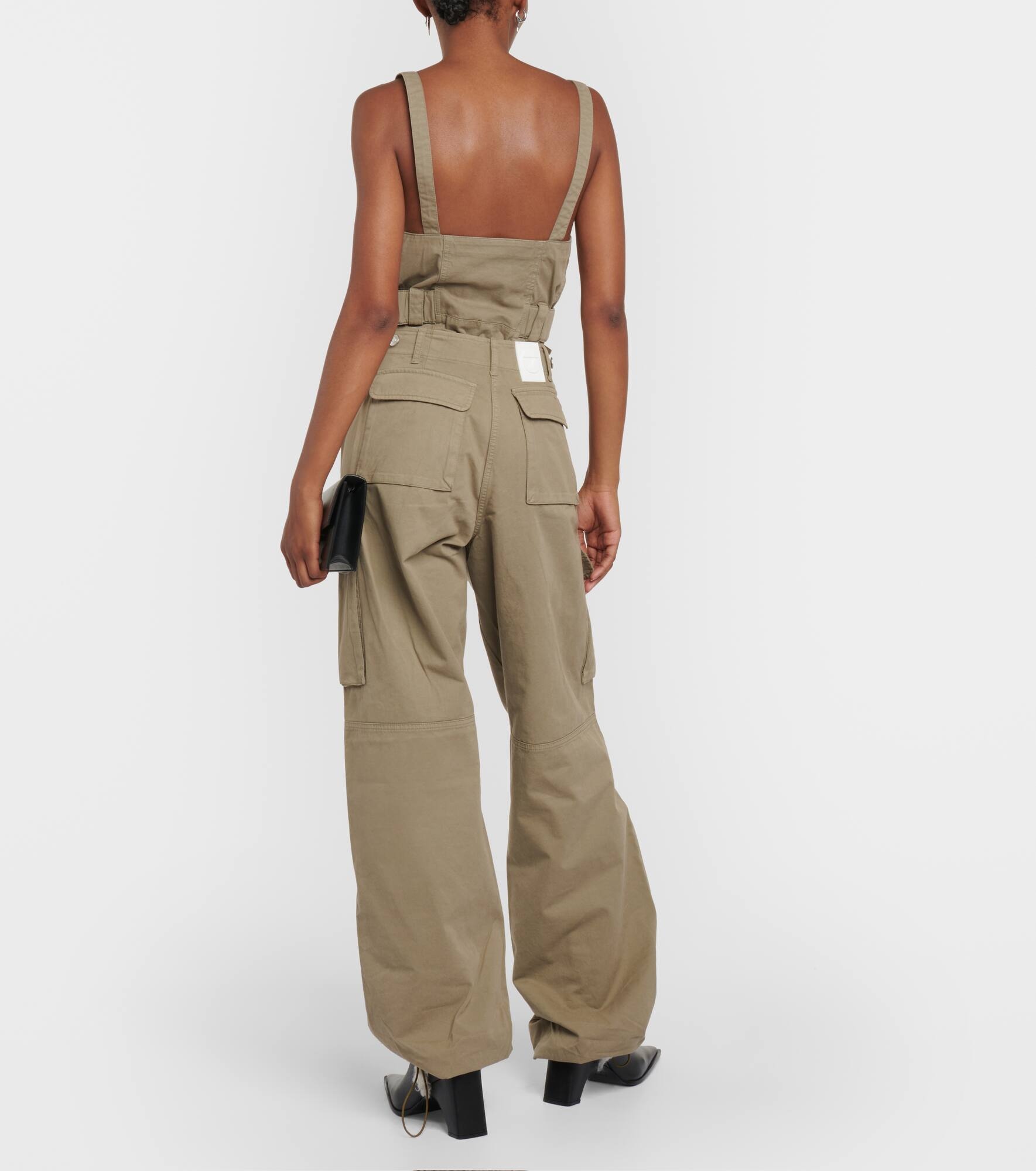 Wide-leg cotton cargo pants - 3