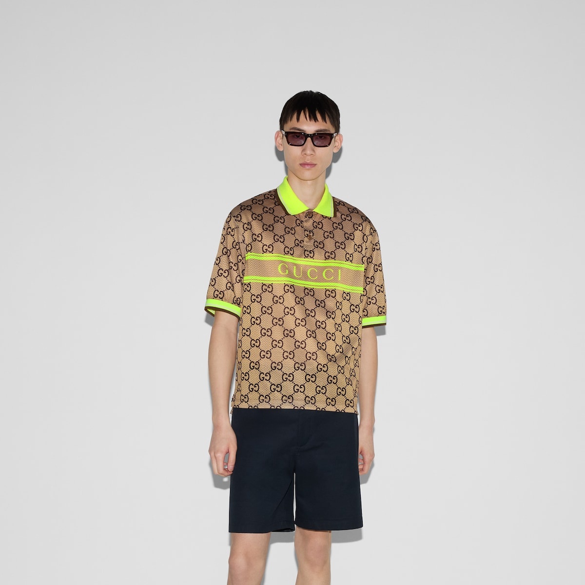 ポロシャツ GUCCI Polo shirt with GG print Gucci GG Jacquard Polo Shirt | Grey | FARFETCH JO