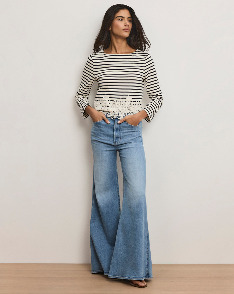 HOVEY STRIPED LACE T-SHIRT 3