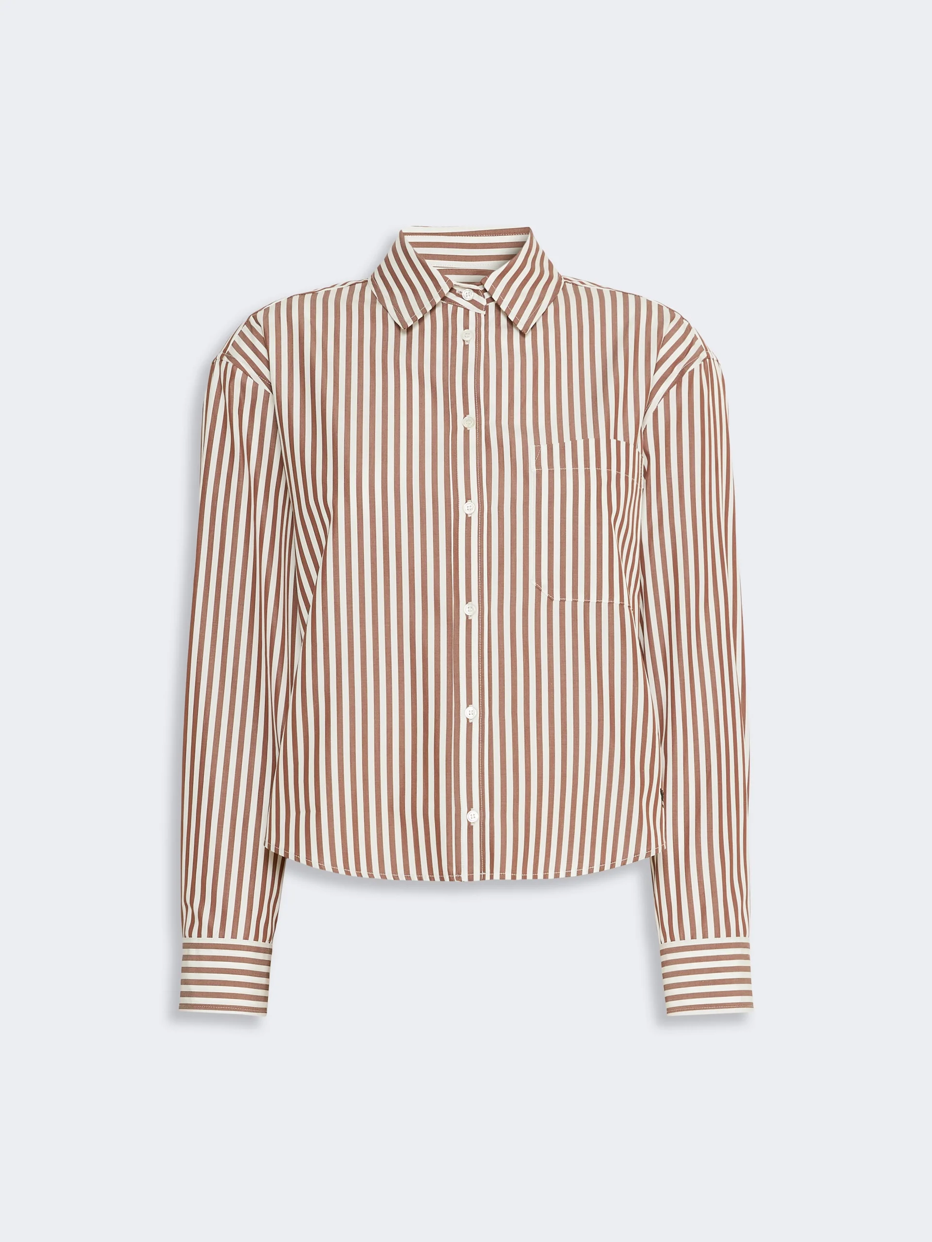 PANETTO Cotton poplin shirt - TERRA COTTA - 1