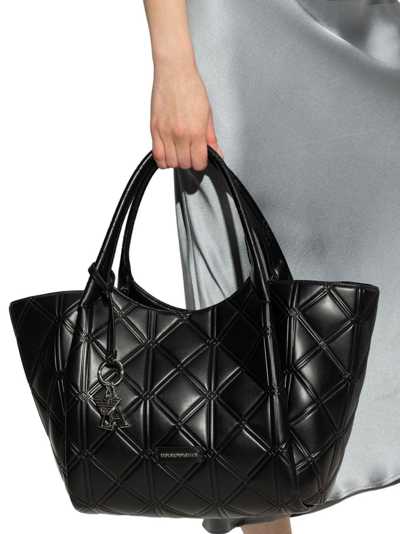 EMPORIO ARMANI quilted logo-detail tote bag outlook