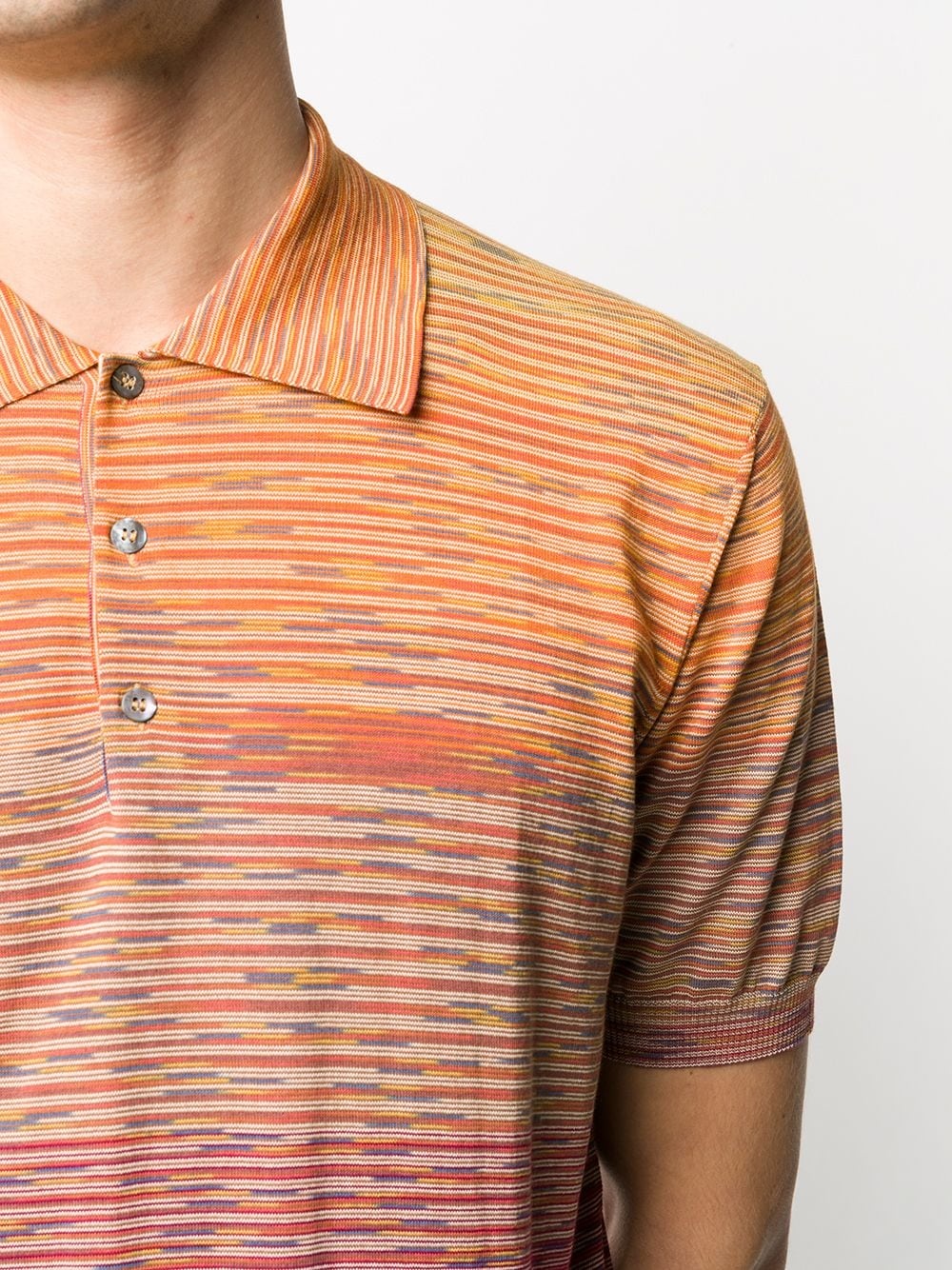 abstract stripe polo shirt - 5