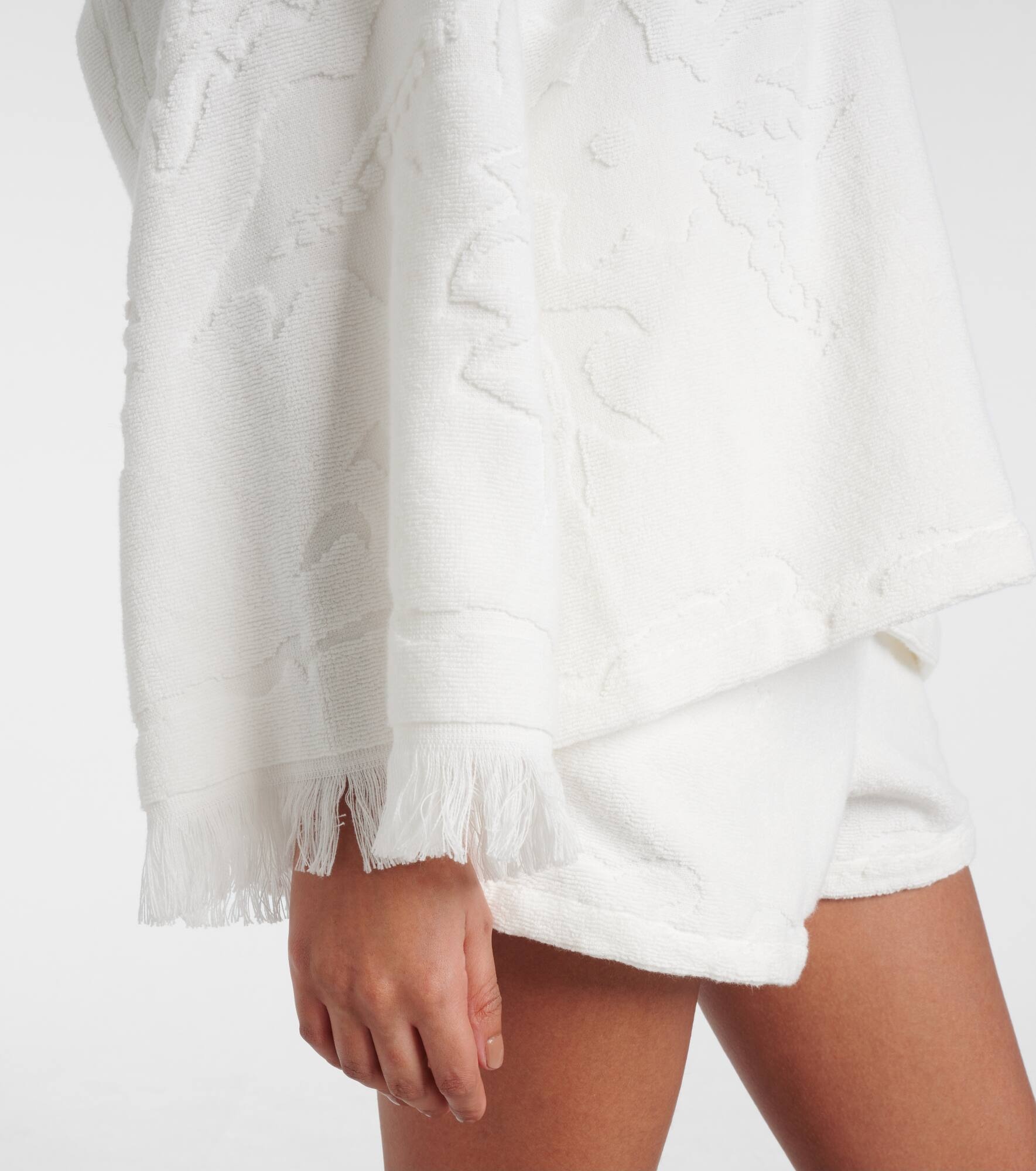 Cosy Towelling cotton terry jacquard hoodie - 5