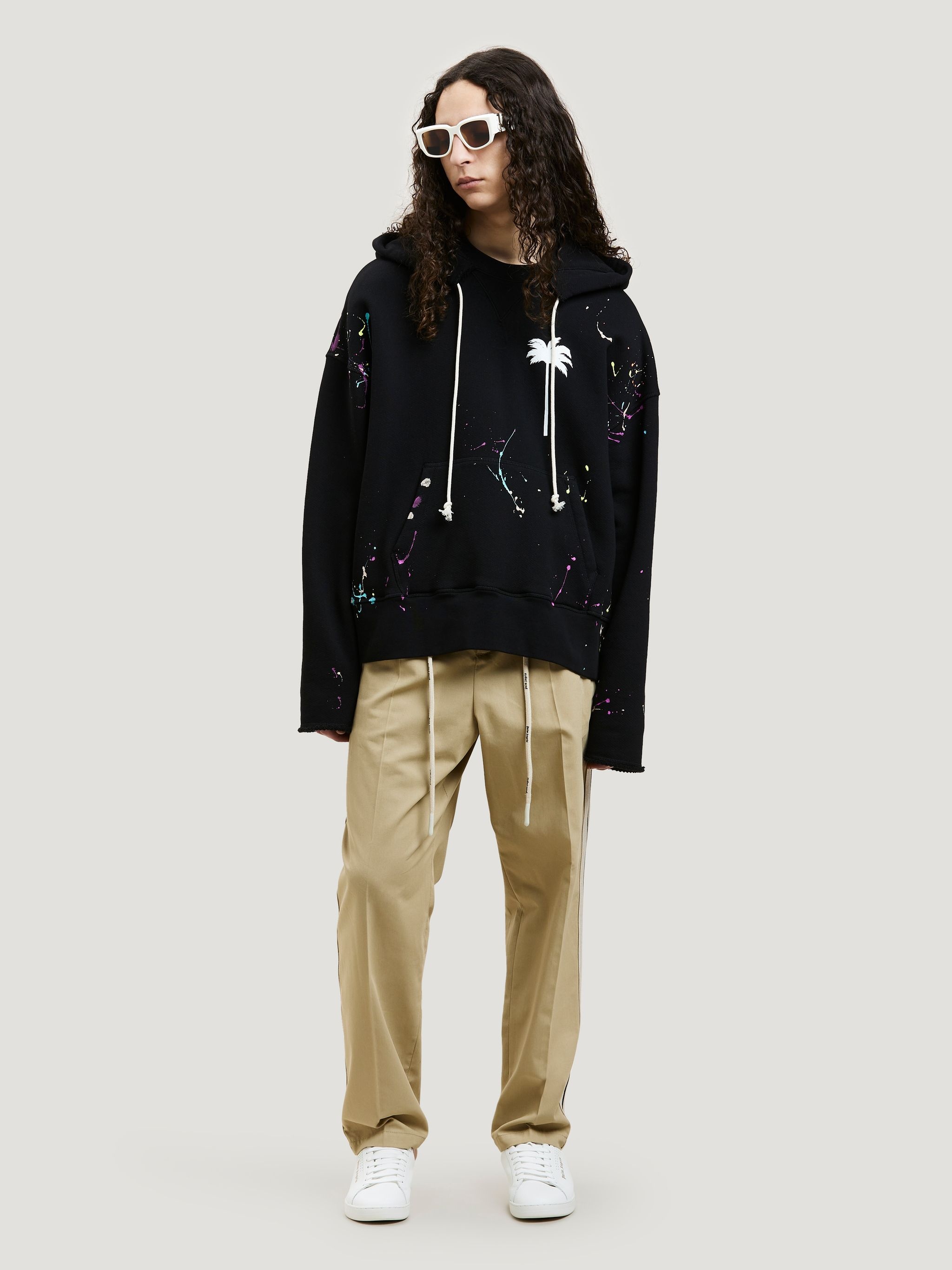 PAINTED PALM TREE HOODED SWEATSHIRT - 2