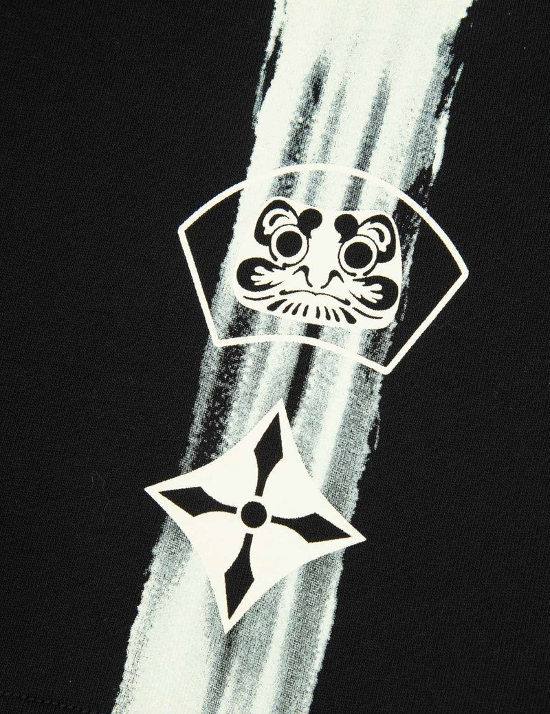 CALLIGRAPHY BRUSH DAICOCK PRINT REGULAR FIT SWEAT SHORTS 7