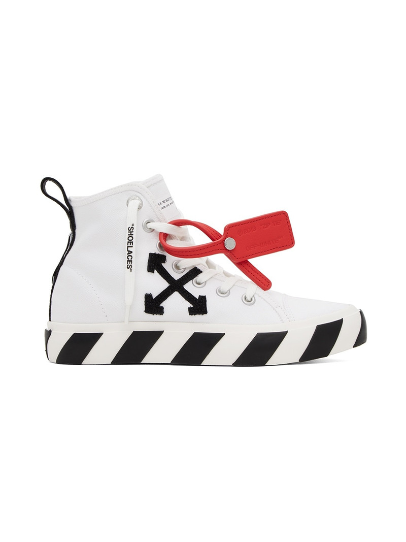 White Vulcanized Sneakers - 1
