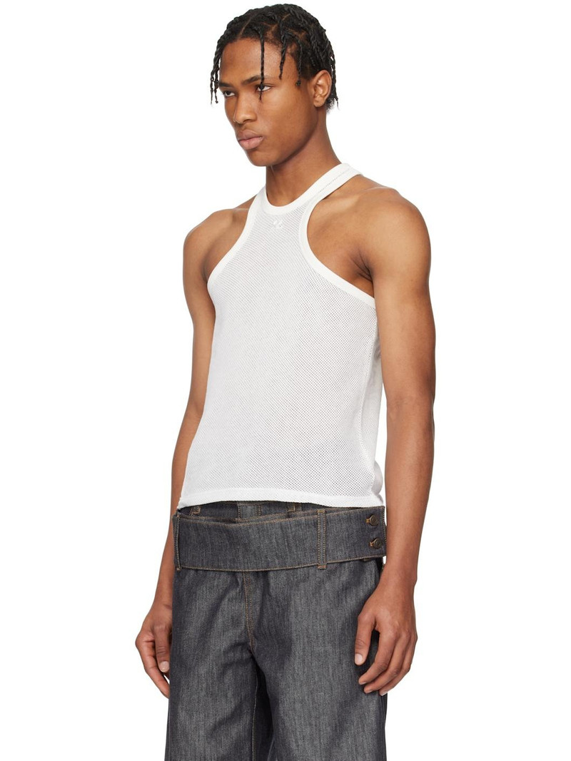 courrèges White Scuba Mesh Tank Top outlook