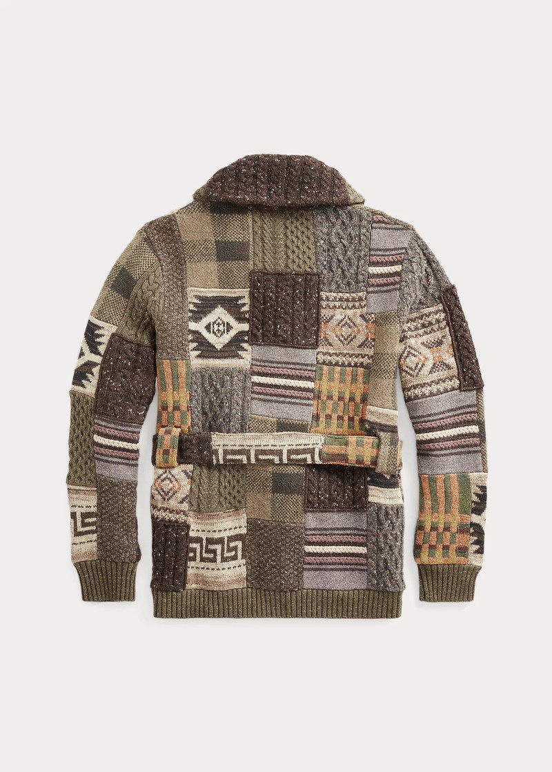 RRL by Ralph Lauren Patchwork Wool-Blend Ranch Cardigan outlook