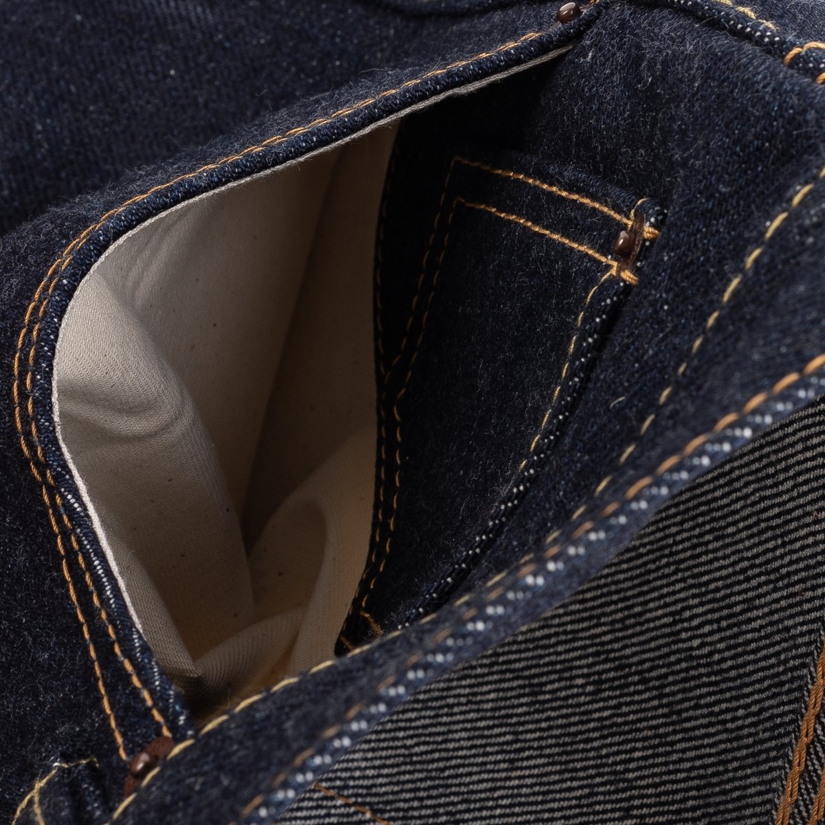 IH-555S-UHR 21/23oz Ultra Heavy Raw Selvedge Denim Super Slim Cut Jeans - Indigo - 11