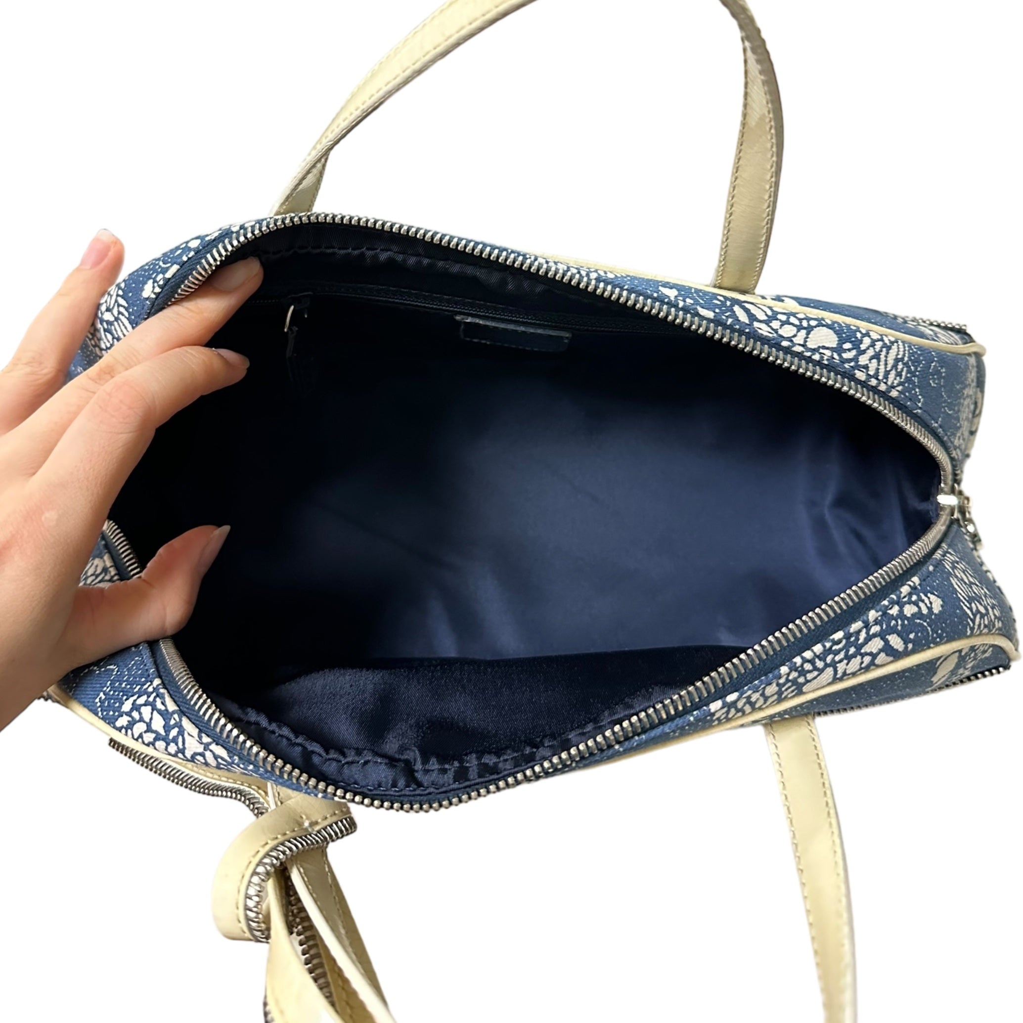 CHRISTIAN DIOR Spring Summer 2001 Dragon Print Zip Detail Handbag - 7