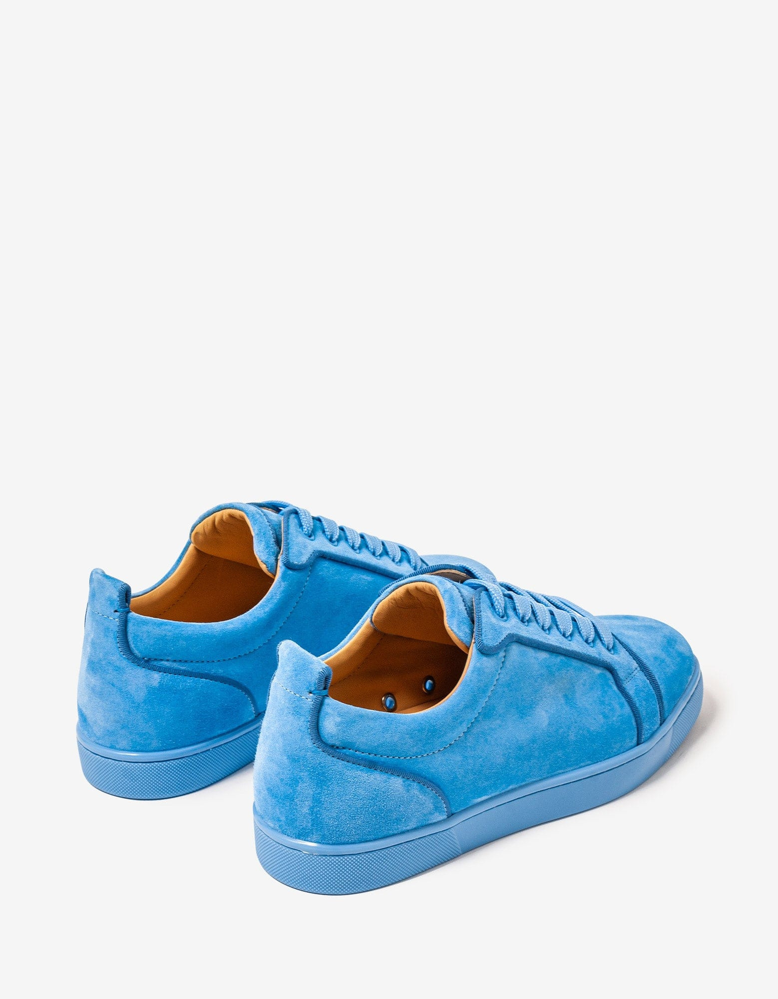 Christian Louboutin Louis Junior Orlato Greek Blue Suede Trainers - 6