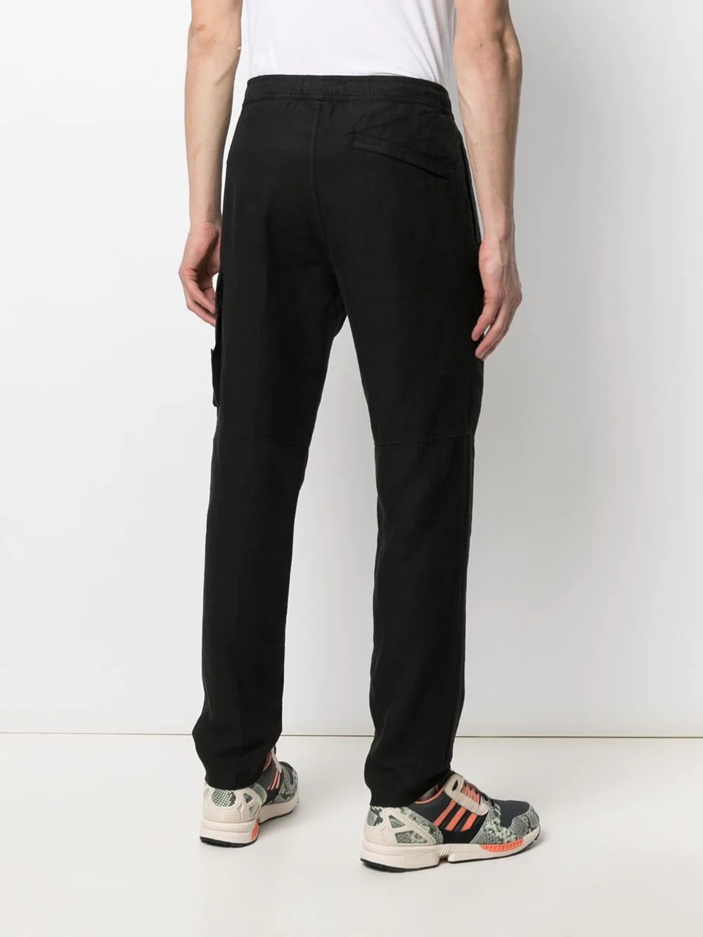 compass logo-patch trousers - 4