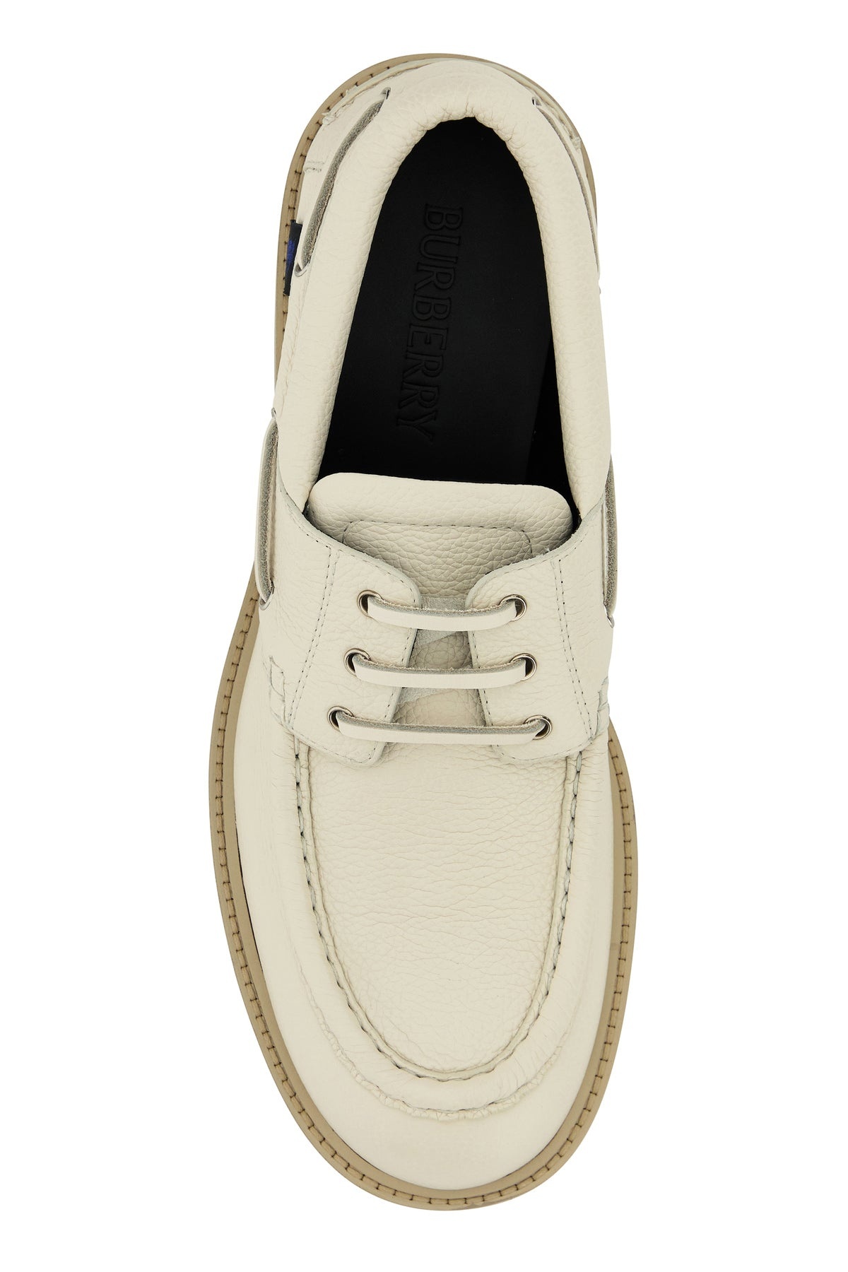 Beige leather Raft loafers - 4