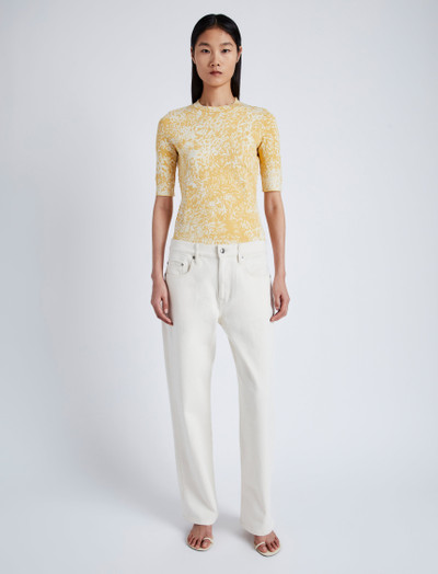 Proenza Schouler Greta Top in Printed Jacquard outlook