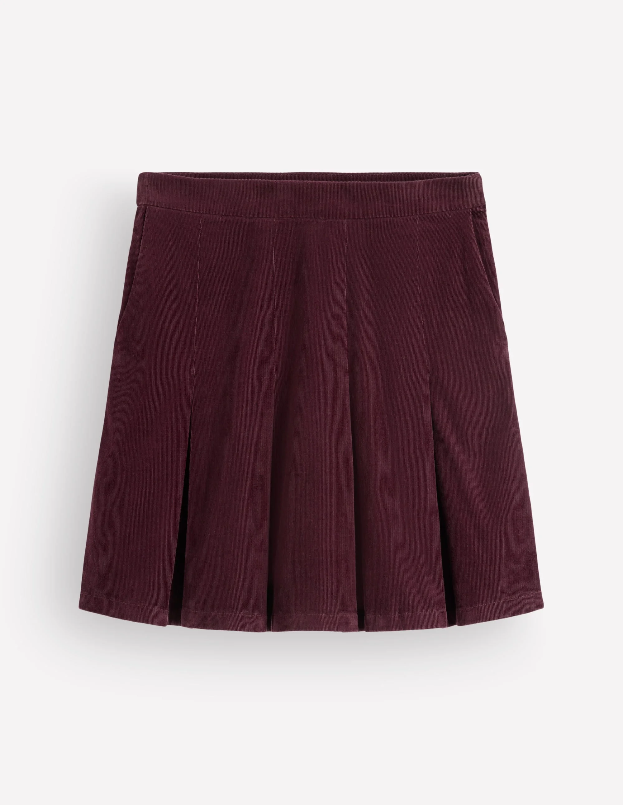 Flippy Cord Skirt-Dark Cherry - 1