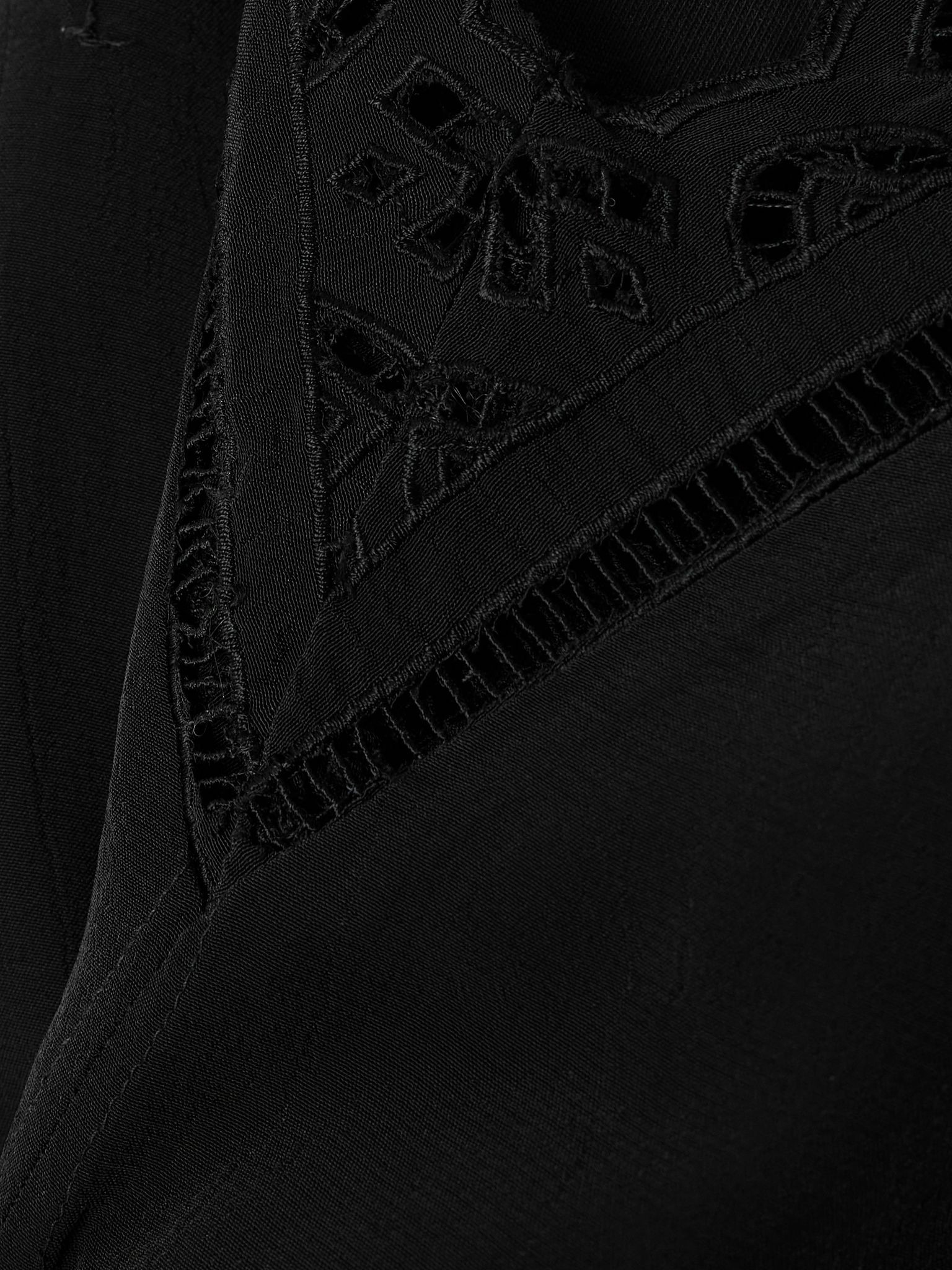 Fradela guipure lace-trimmed poplin tank Black - 5