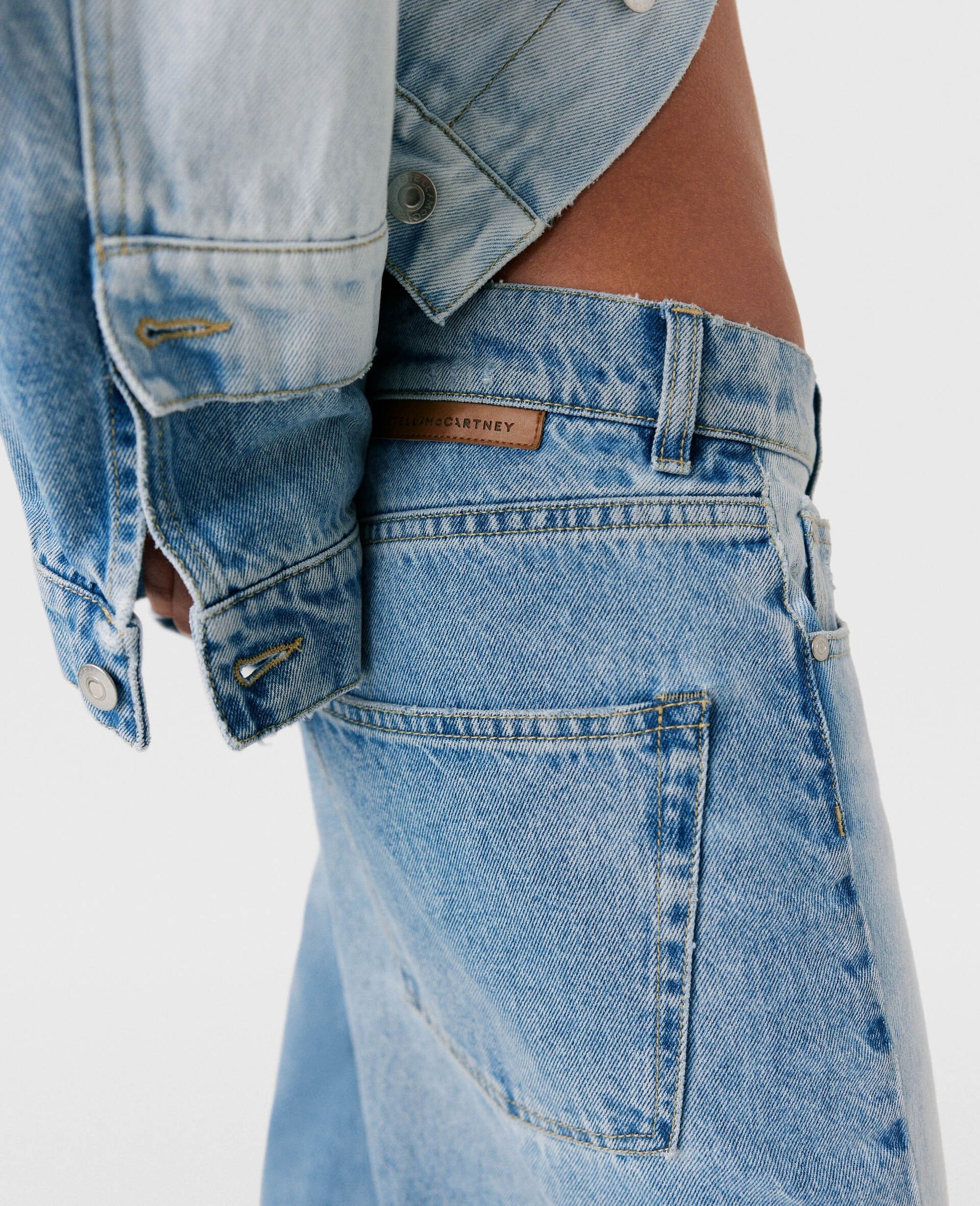 Stella McCartney Contrast Panel Straight-Leg Jeans | REVERSIBLE