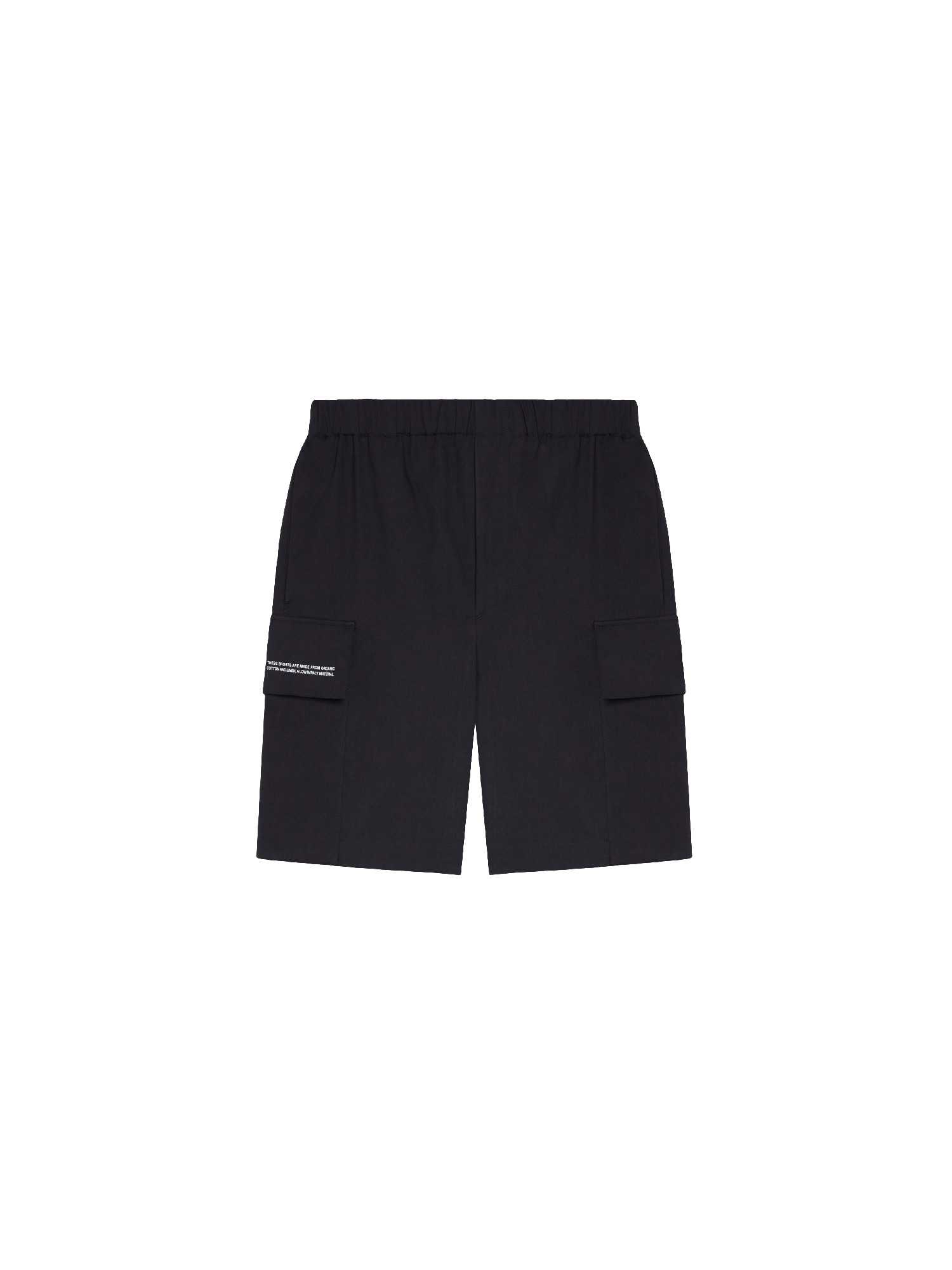 Womens Organic Cotton Blend Cargo Shorts - Black - 1