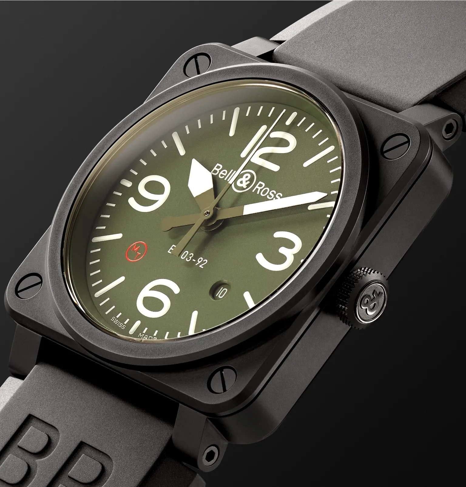 Military Type Automatic 42mm Ceramic and Rubber Watch, Ref. No. BR0392‐MIL-CE - 4