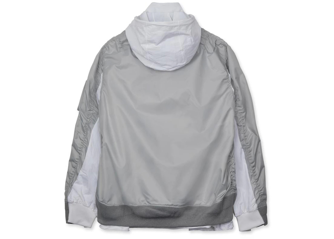 Nike x Sacai Layered Bomber Jacket Grey Fog (Womens) - 2