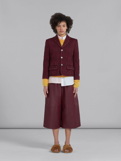 Marni RED JACKET WITH STRIPES AND CHECKS outlook