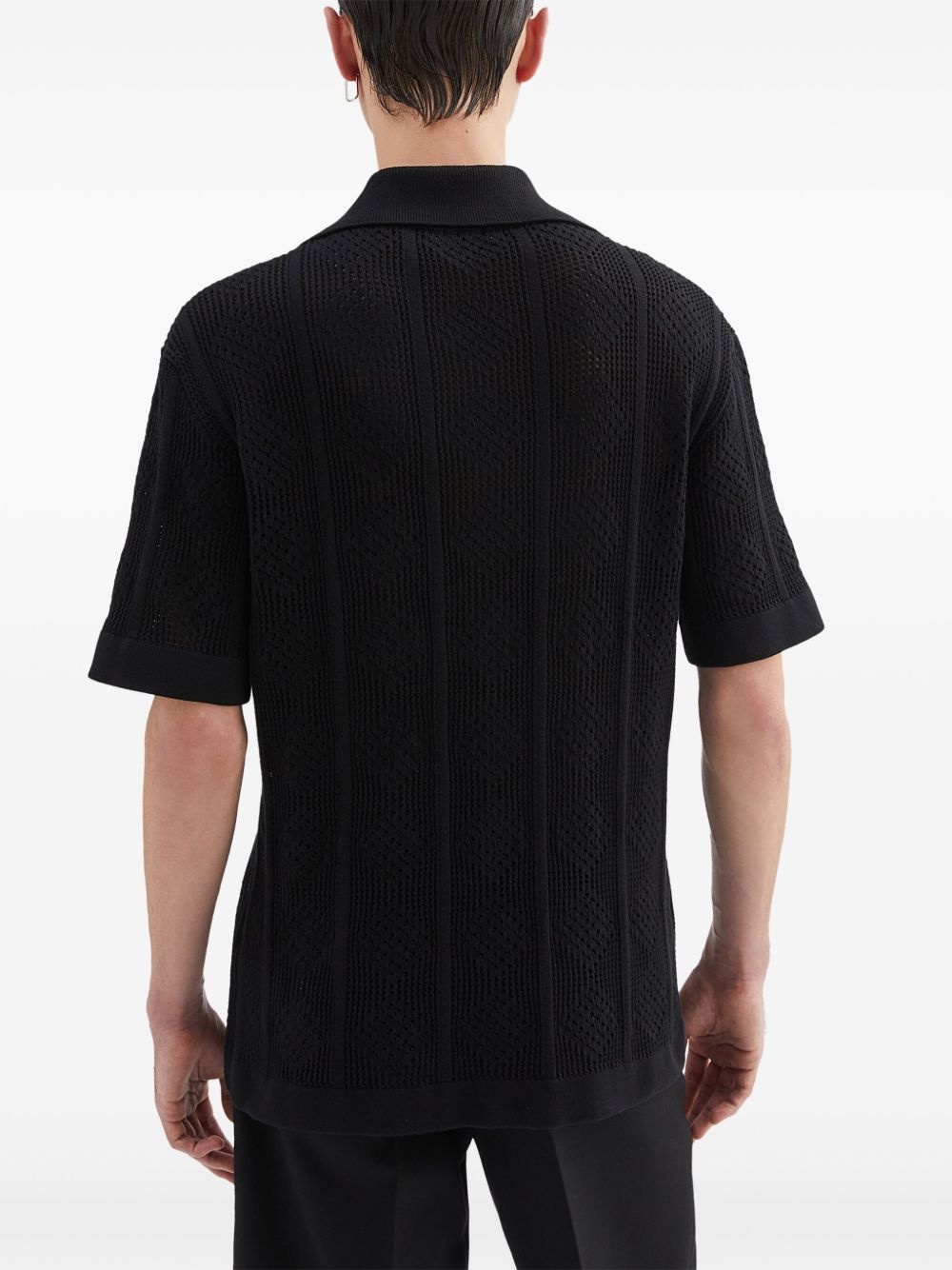 knitted polo shirt - 3