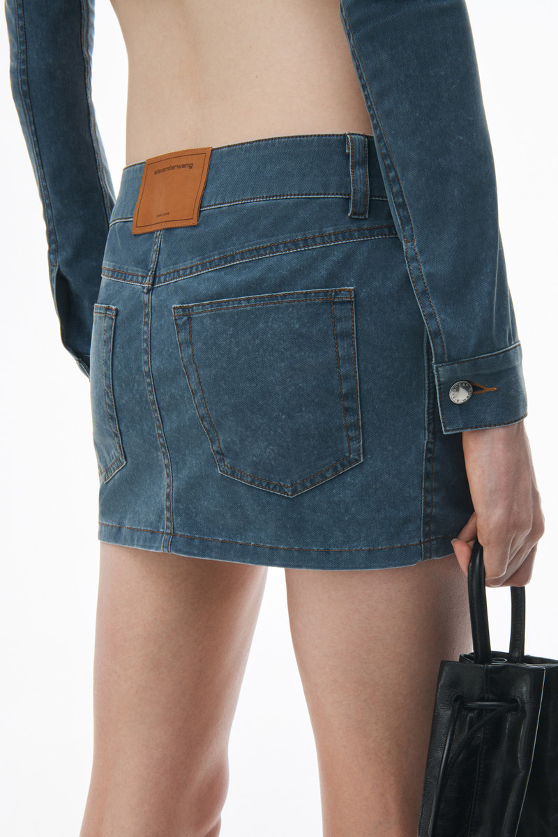 Mini skirt in Denim Trompe-L'oeil 5