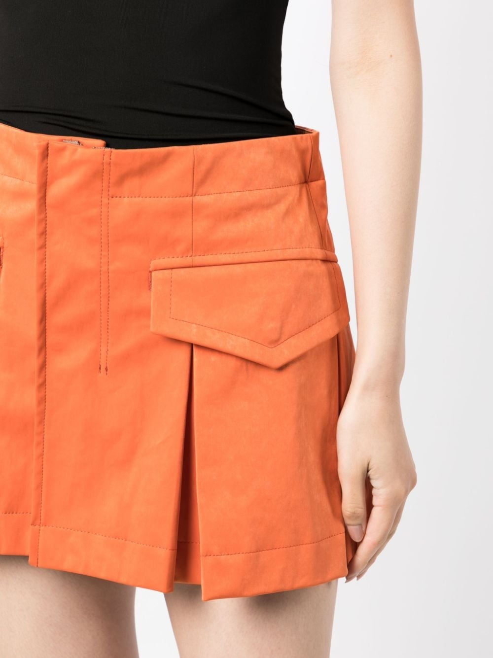 box-pleated mini shorts - 5