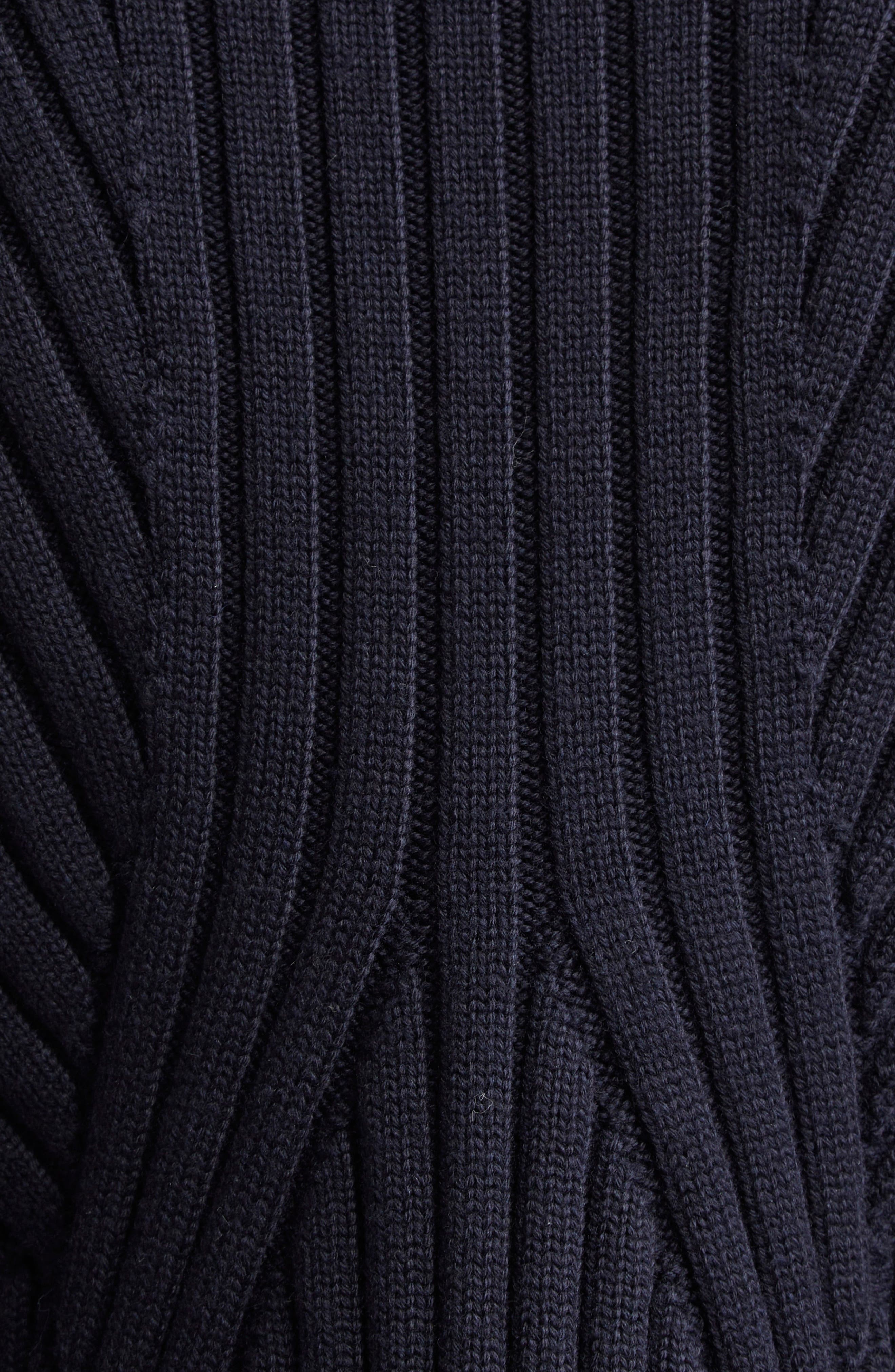 Moncler Quilted Down & Virgin Wool Knit Cardigan in Navy Blue at Nordstrom - 6