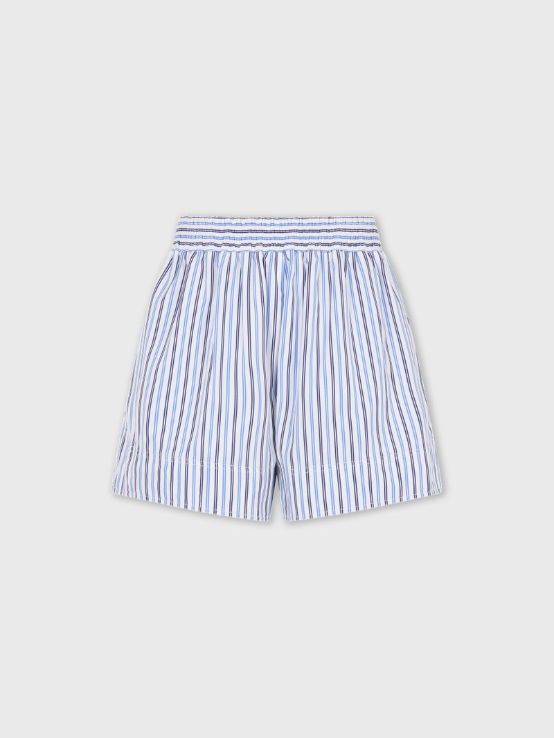 STRIPED SHORTS IN COTTON POPLIN - 1