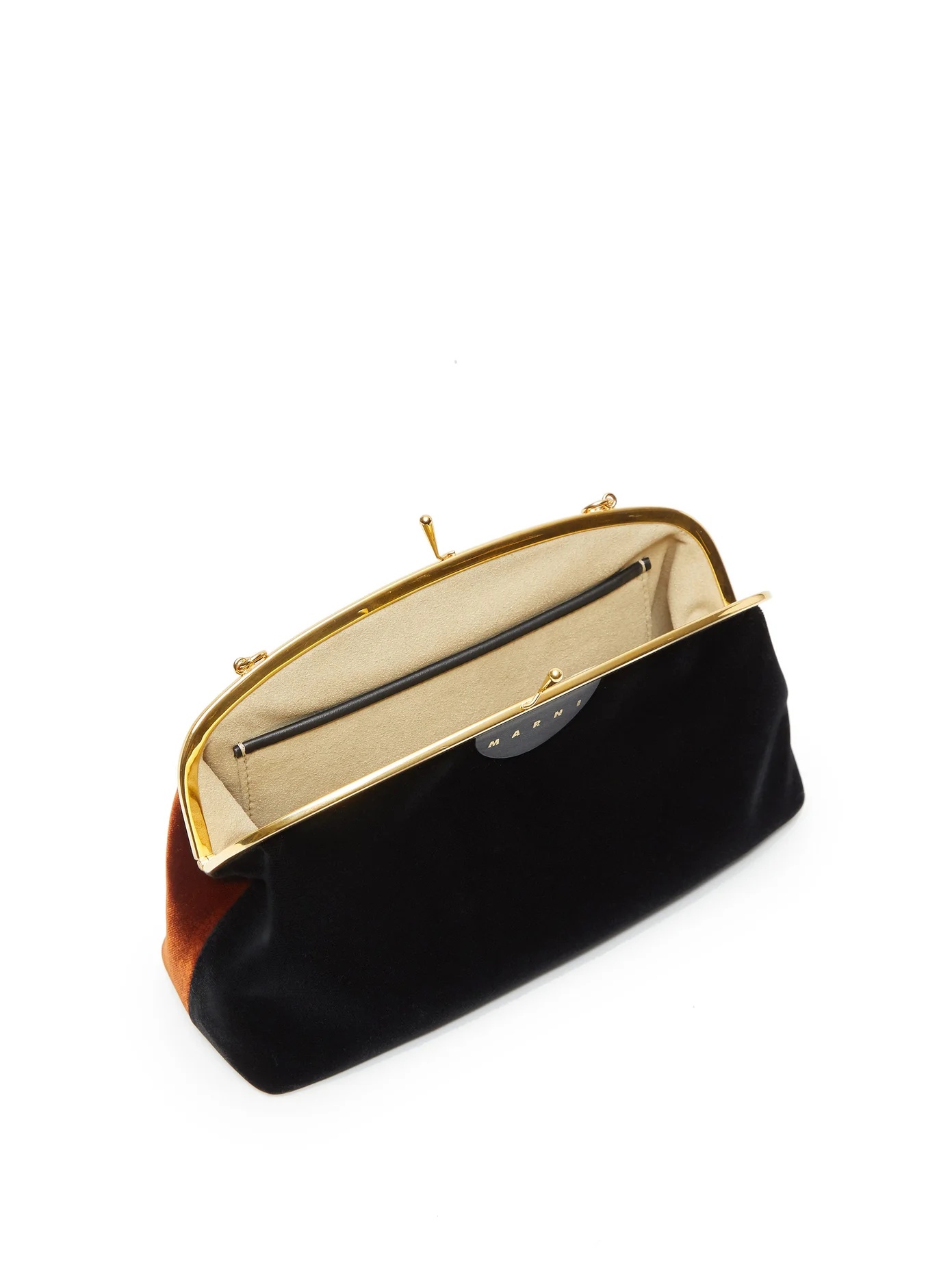 Cindy two-tone velvet clutch - 5