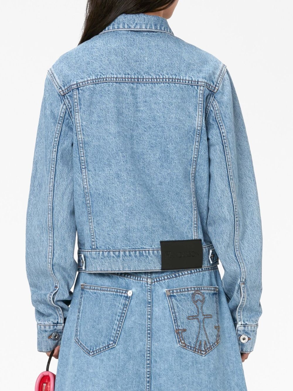 padlock strap trucker jacket - 5