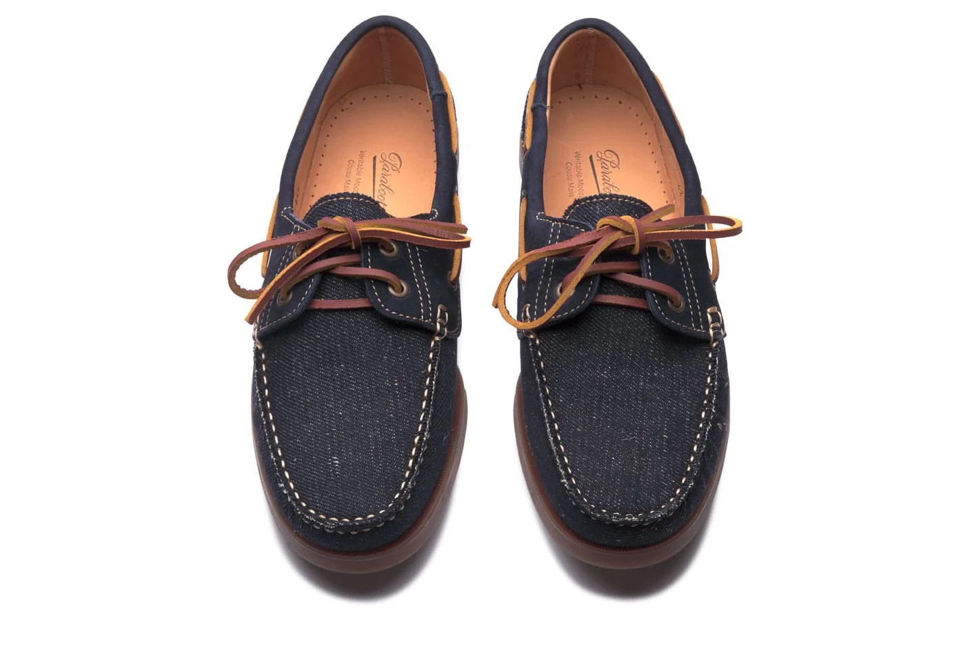 Paraboot Barth Denim/Nubuck Navy - Rubber Sole - 781060 | REVERSIBLE