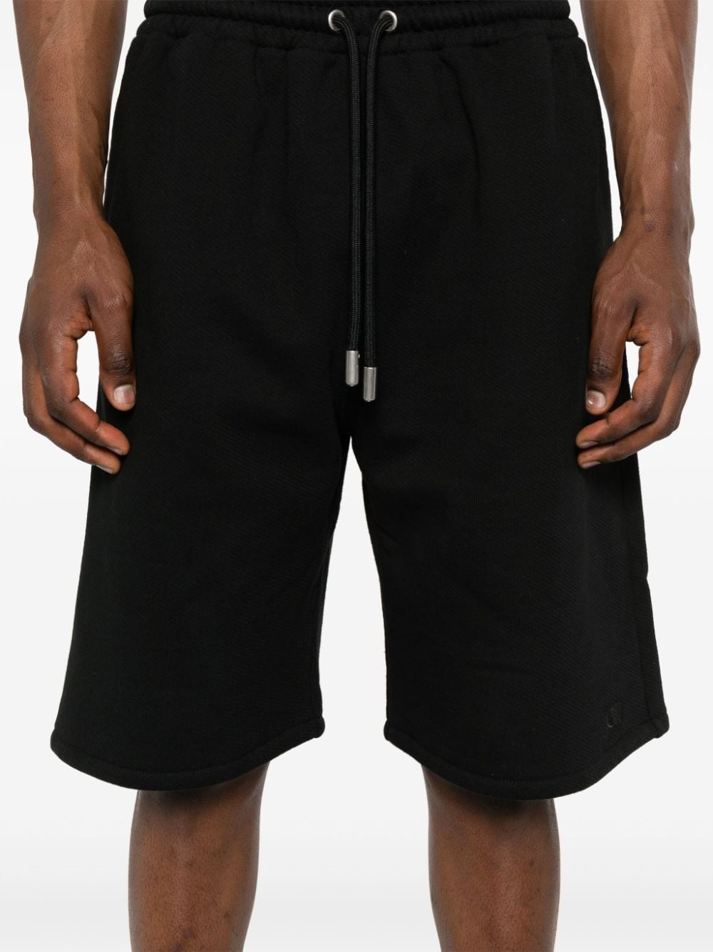 logo-embroidered cotton shorts - 5