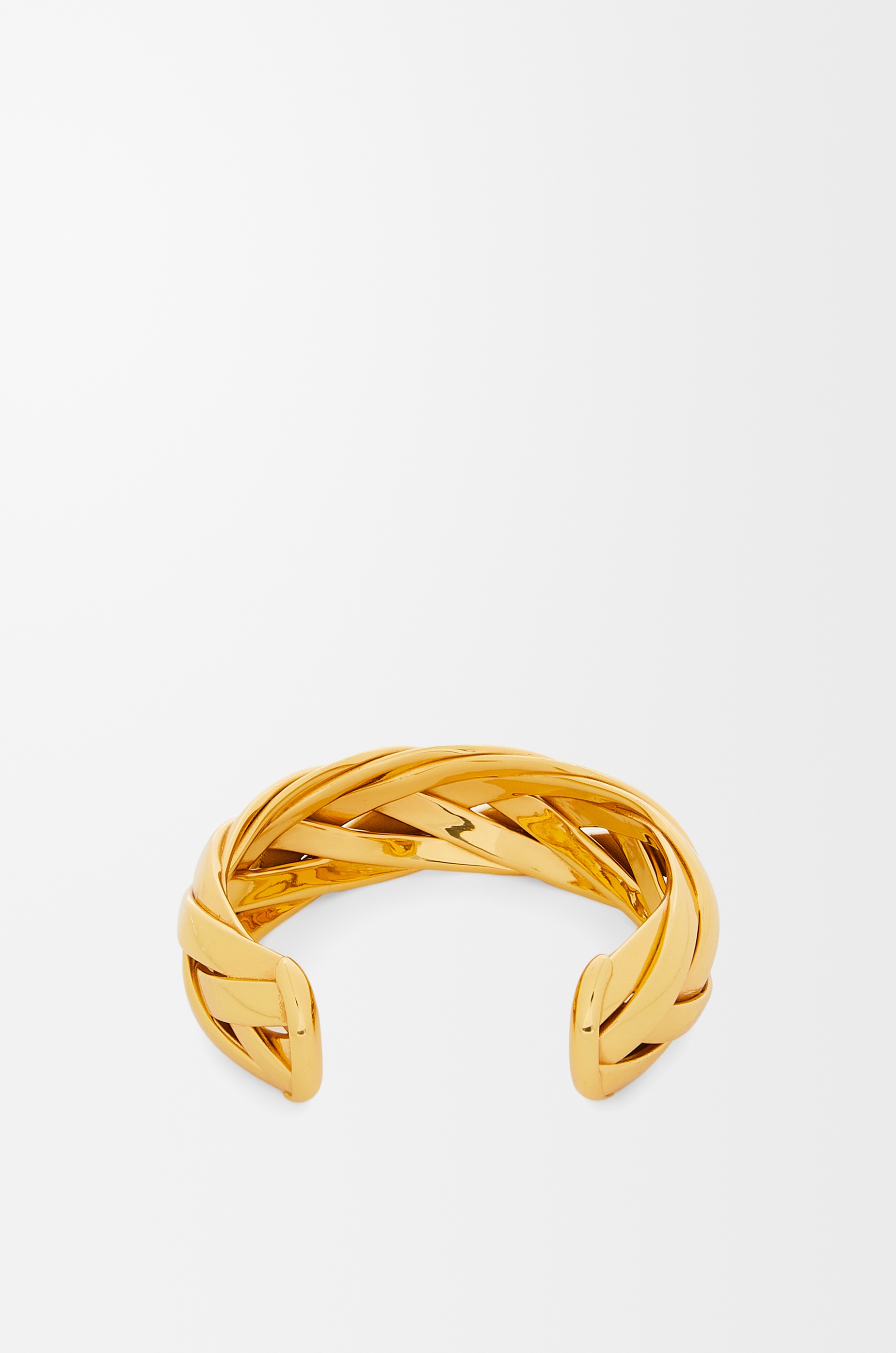 Large braided cuff in sterling silver - 3