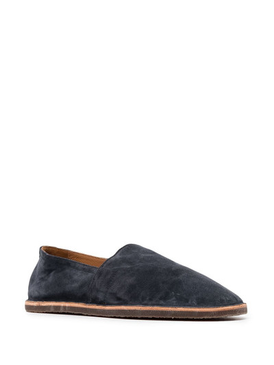 Brunello Cucinelli round-toe suede slippers outlook