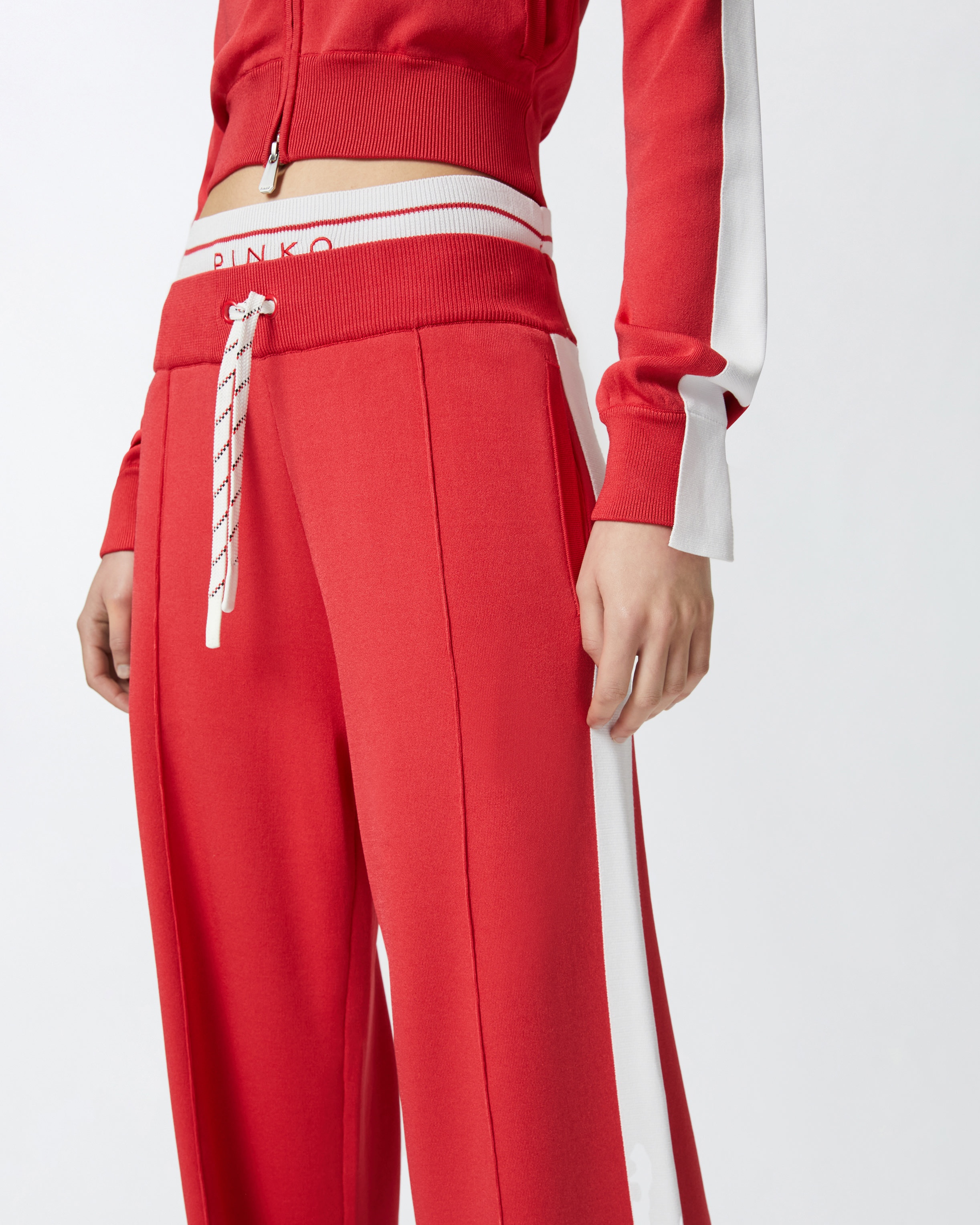 WIDE-LEG SPORTY TROUSERS WITH SIDE BAND DETAIL - 5