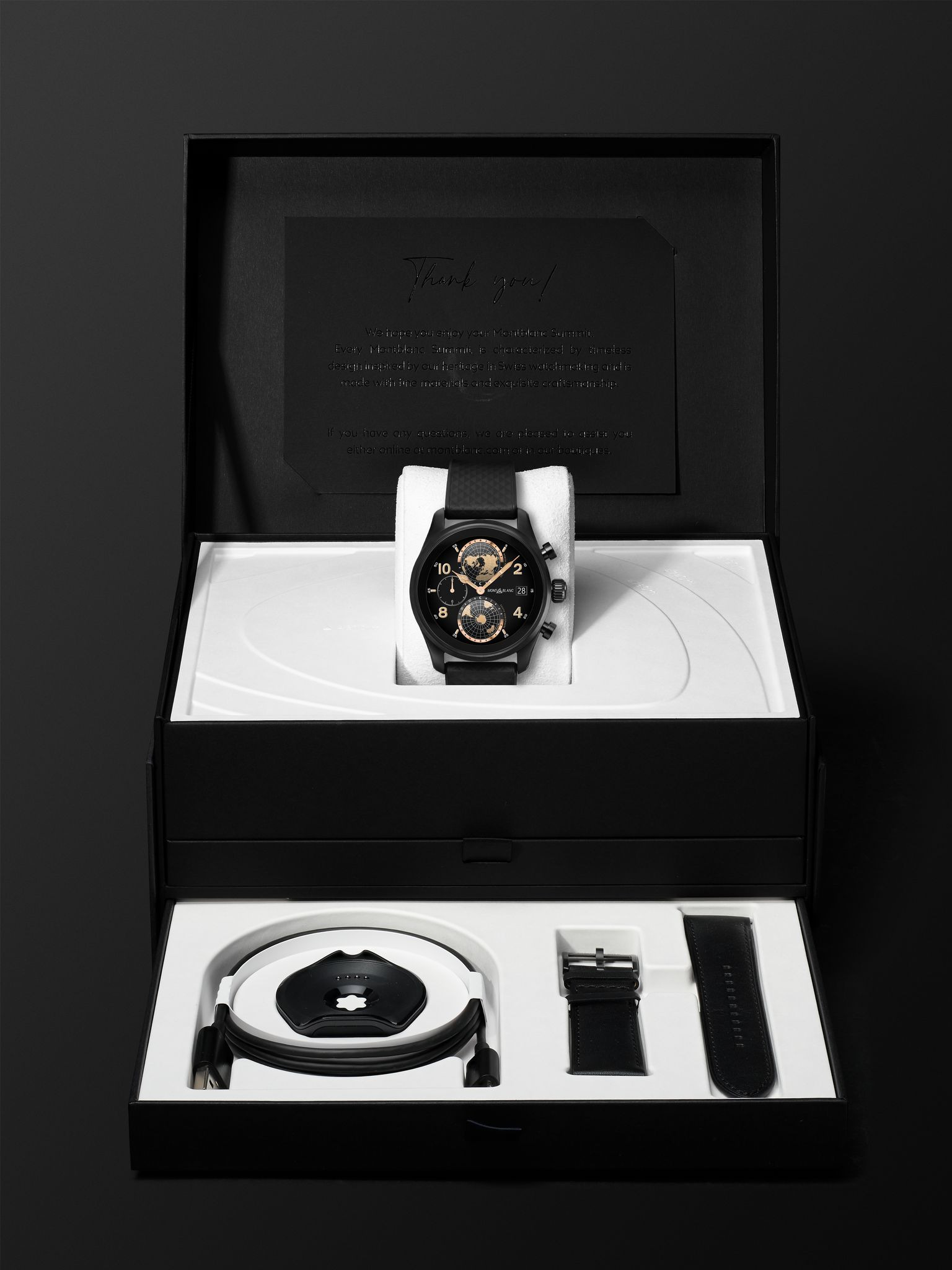 Summit 3 42mm Blackened Titanium and Rubber Smart Watch, Ref. No. 129267 Black - 7