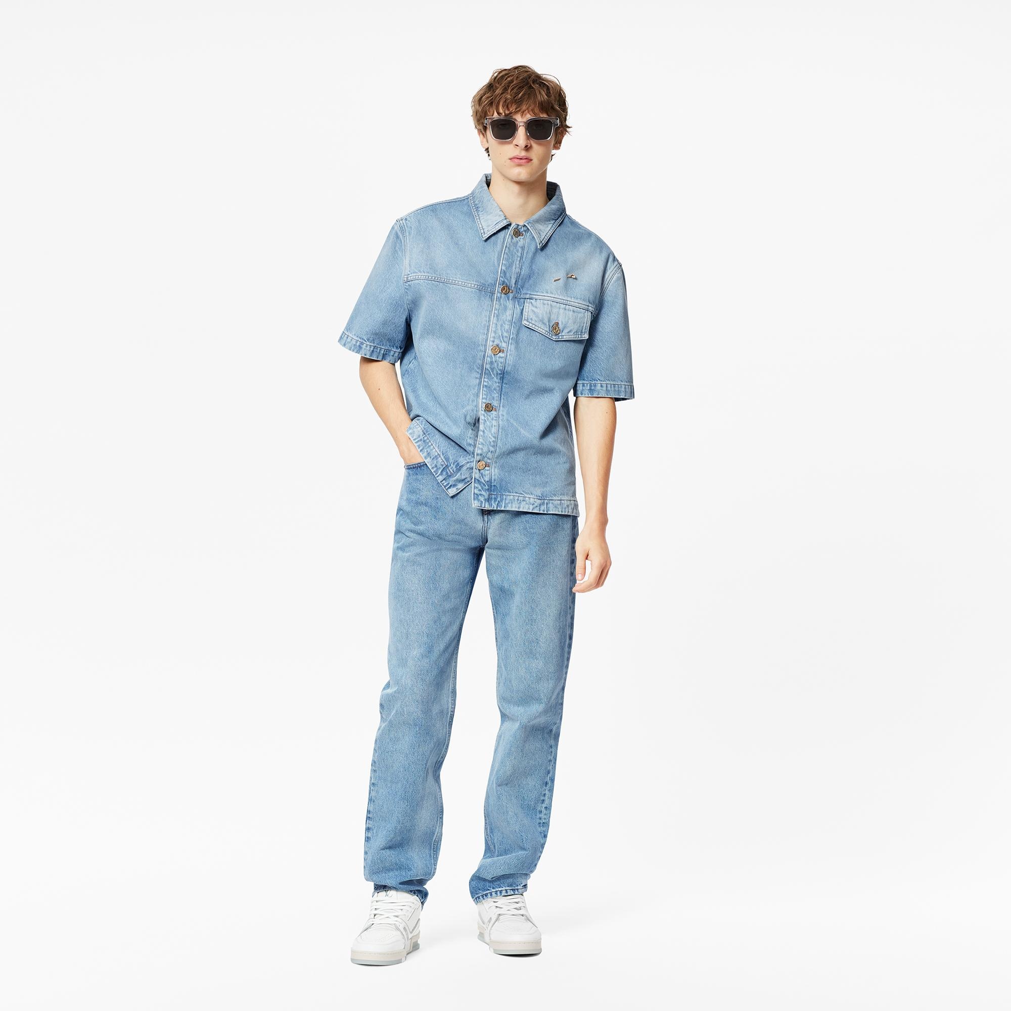 Denim Short-Sleeved Shirt - 2