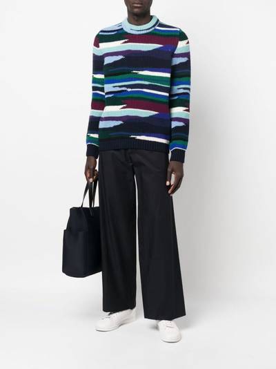 Missoni abstract-pattern ribbed-knit jumper outlook