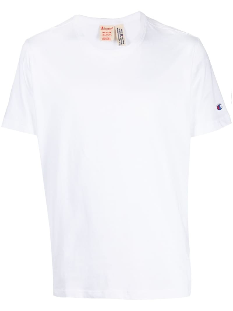 Minimal C logo-patch cotton T-shirt - 1