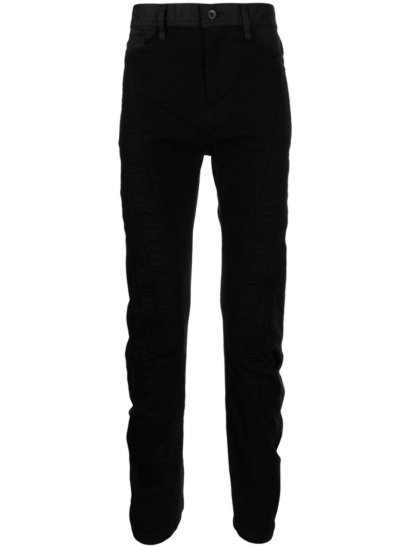 low-rise straight-leg trousers - 1