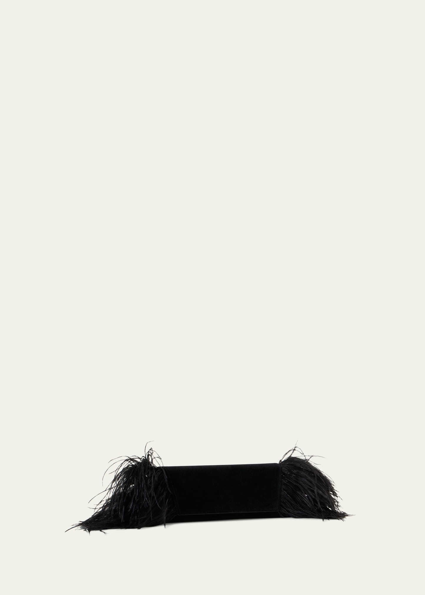 Anouk Small Clutch Bag with Feather Trim - 5