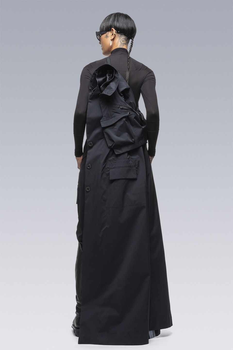 SAC-J6010 sacai / ACRONYM Trench Dress Black - 9