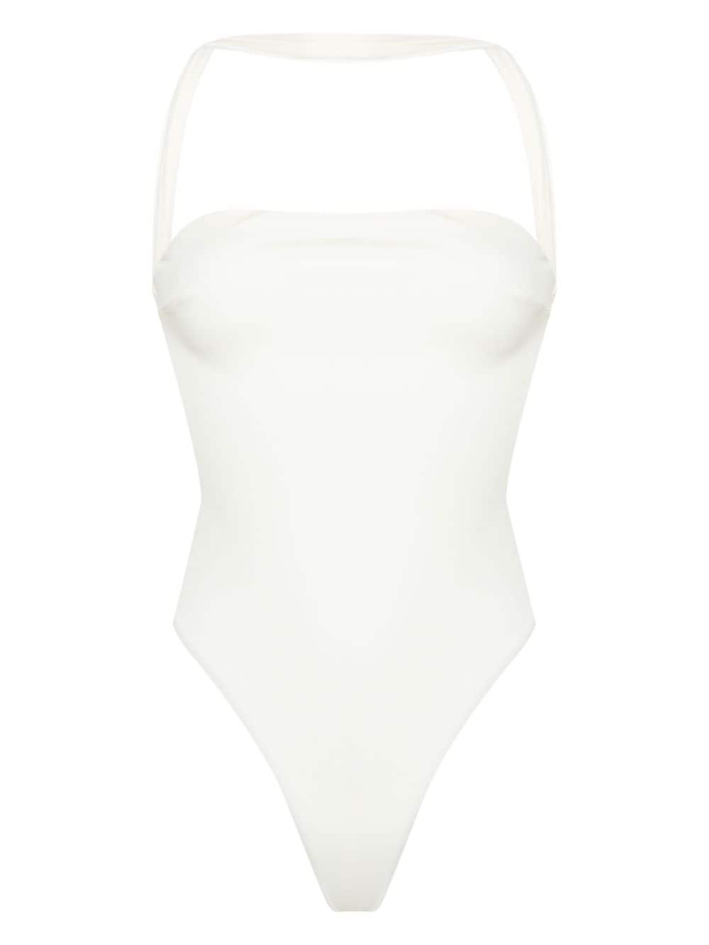 Couture halterneck swimsuit - 1