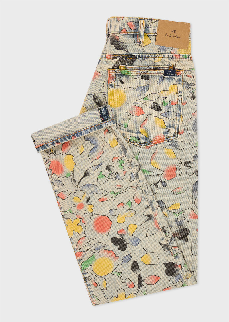 Paul Smith Relaxed Tapered-Fit 'Good Fortune Floral' Print Jeans outlook
